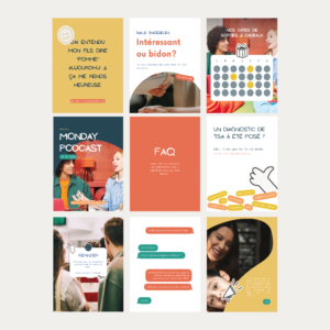 Templates colorée réseaux sociaux pour association